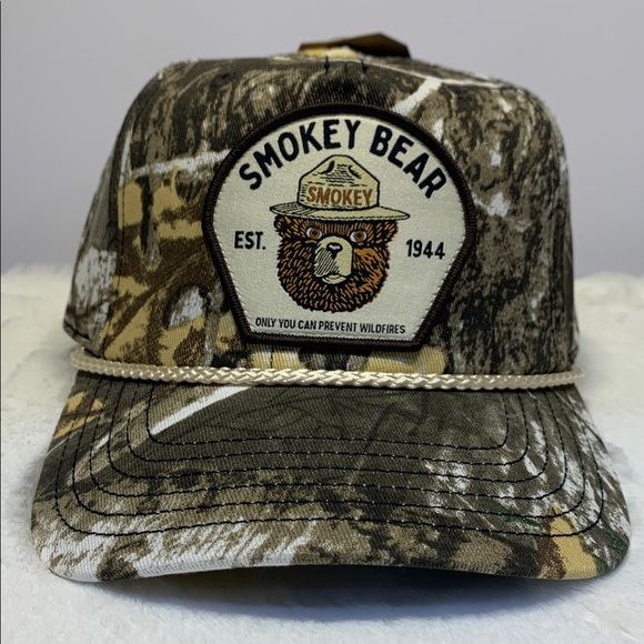 MAD Engine Other - Smokey The Bear Forest Camo Snapback Trucker Hat Rope Accent Mad Engine OSFM